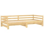 vidaXL Pat extensibil de zi, 2x(90x200) cm, lemn masiv de pin