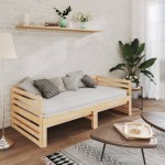 vidaXL Pat extensibil de zi, 2x(90x200) cm, lemn masiv de pin