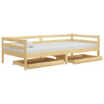 vidaXL Pat de zi cu sertare, 90x200 cm, lemn masiv de pin