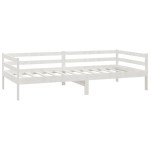 vidaXL Pat de zi cu sertare, alb, 90x200 cm, lemn masiv de pin