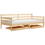 vidaXL Pat de zi cu sertare, 90x200 cm, lemn masiv de pin