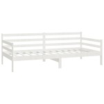 vidaXL Pat de zi cu sertare, alb, 90x200 cm, lemn masiv de pin