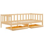 vidaXL Pat de zi cu sertare, 90x200 cm, lemn masiv de pin