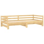 vidaXL Pat extensibil de zi, 2x(90x200) cm, lemn masiv de pin vidaXL Pat extensibil de zi, 2x(90x200) cm, lemn masiv de pin
