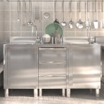 vidaXL Dulapuri de bucătărie comerciale, 3 buc., oțel inoxidabil vidaXL Dulapuri de bucătărie comerciale, 3 buc., oțel inoxidabil