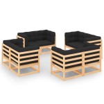 vidaXL Set mobilier de grădină din 8 piese, lemn masiv de pin vidaXL Set mobilier de grădină din 8 piese, lemn masiv de pin