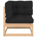 vidaXL Set mobilier de grădină cu perne, 3 piese, lemn masiv de pin vidaXL Set mobilier de grădină cu perne, 3 piese, lemn masiv de pin