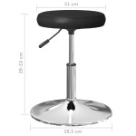 vidaXL Scaune de sufragerie, 4 buc., negru, piele ecologică