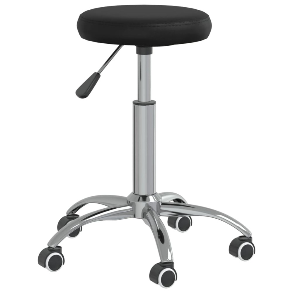 vidaXL Taburet de masaj, negru, piele ecologică