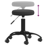 vidaXL Taburet de masaj, negru, catifea