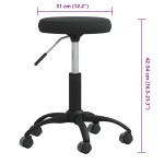 vidaXL Taburet de masaj, negru, catifea