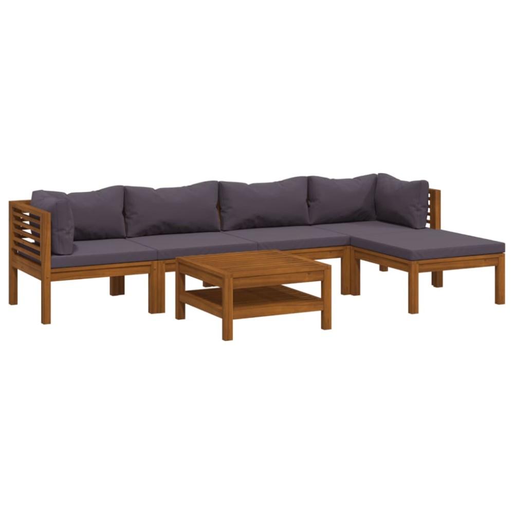 vidaXL Set mobilier grădină cu perne, 7 piese, lemn masiv de acacia