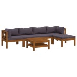 vidaXL Set mobilier grădină cu perne, 7 piese, lemn masiv de acacia