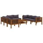 vidaXL Set mobilier de grădină cu perne, 9 piese, lemn masiv de acacia vidaXL Set mobilier de grădină cu perne, 9 piese, lemn masiv de acacia