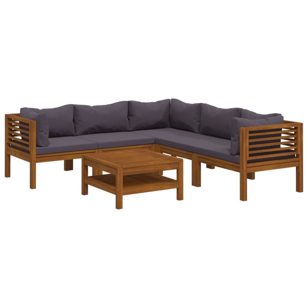 vidaXL Set mobilier grădină cu perne, 6 piese, lemn masiv acacia