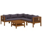 vidaXL Set mobilier grădină cu perne, 6 piese, lemn masiv acacia vidaXL Set mobilier grădină cu perne, 6 piese, lemn masiv acacia