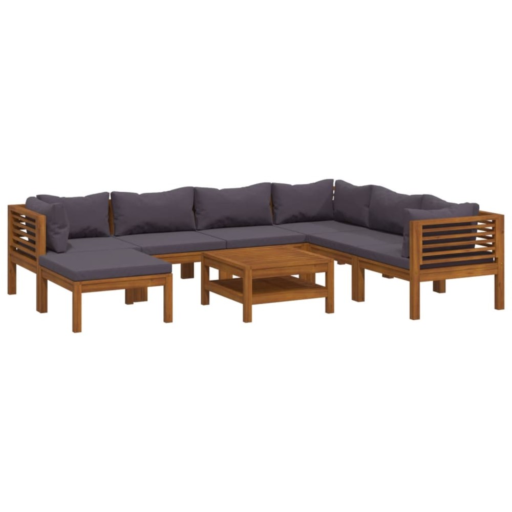 vidaXL Set mobilier grădină cu perne, 8 piese, lemn masiv acacia