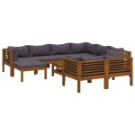 vidaXL Set mobilier grădină cu perne, 10 piese, lemn masiv de acacia vidaXL Set mobilier grădină cu perne, 10 piese, lemn masiv de acacia