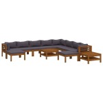 vidaXL Set mobilier grădină cu perne, 12 piese, lemn masiv de acacia