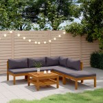 vidaXL Set mobilier grădină cu perne, 6 piese, lemn masiv acacia vidaXL Set mobilier grădină cu perne, 6 piese, lemn masiv acacia