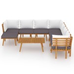 vidaXL Set mobilier grădină cu perne, 9 piese, lemn masiv de acacia vidaXL Set mobilier grădină cu perne, 9 piese, lemn masiv de acacia