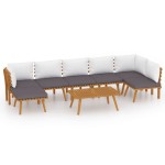 vidaXL Set mobilier de grădină cu perne, 8 piese, lemn masiv acacia vidaXL Set mobilier de grădină cu perne, 8 piese, lemn masiv acacia
