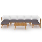 vidaXL Set mobilier de grădină cu perne, 8 piese, lemn masiv acacia vidaXL Set mobilier de grădină cu perne, 8 piese, lemn masiv acacia