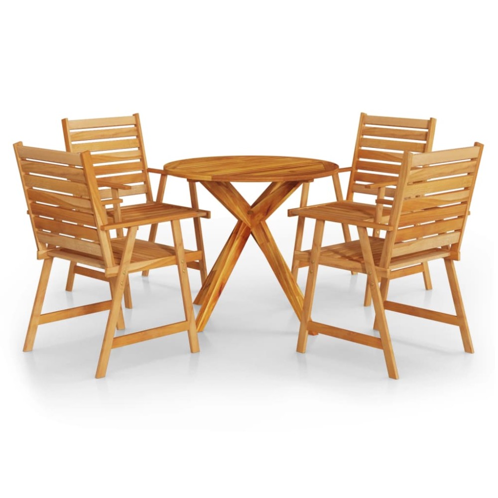 vidaXL Set mobilier grădină, 5 piese, lemn masiv de acacia