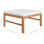vidaXL Set mobilier grădină cu perne crem, 4 piese, lemn masiv de tec vidaXL Set mobilier grădină cu perne crem, 4 piese, lemn masiv de tec