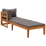 vidaXL Set mobilier grădină cu perne gri închis, 3 piese, lemn acacia vidaXL Set mobilier grădină cu perne gri închis, 3 piese, lemn acacia