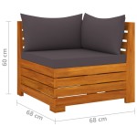 vidaXL Set mobilier grădină cu perne, 6 piese, lemn masiv acacia vidaXL Set mobilier grădină cu perne, 6 piese, lemn masiv acacia