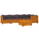 vidaXL Set mobilier grădină cu perne, 6 piese, lemn masiv acacia