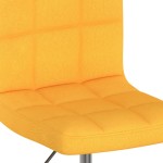 vidaXL Scaune de sufragerie pivotante, 4 buc., galben, material textil vidaXL Scaune de sufragerie pivotante, 4 buc., galben, material textil
