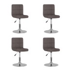 vidaXL Scaune de bucătărie pivotante, 4 buc., gri taupe, textil vidaXL Scaune de bucătărie pivotante, 4 buc., gri taupe, textil