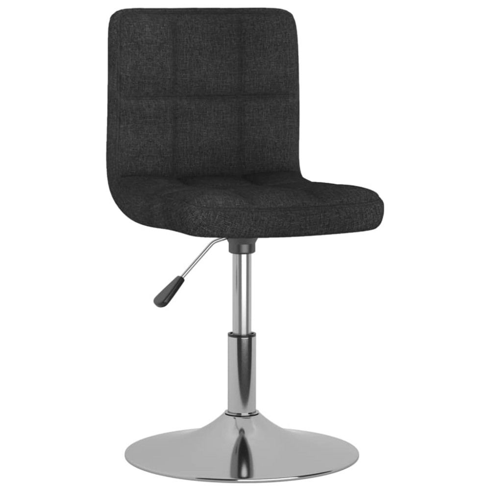 vidaXL Scaune de bucătărie pivotante, 6 buc., negru, material textil