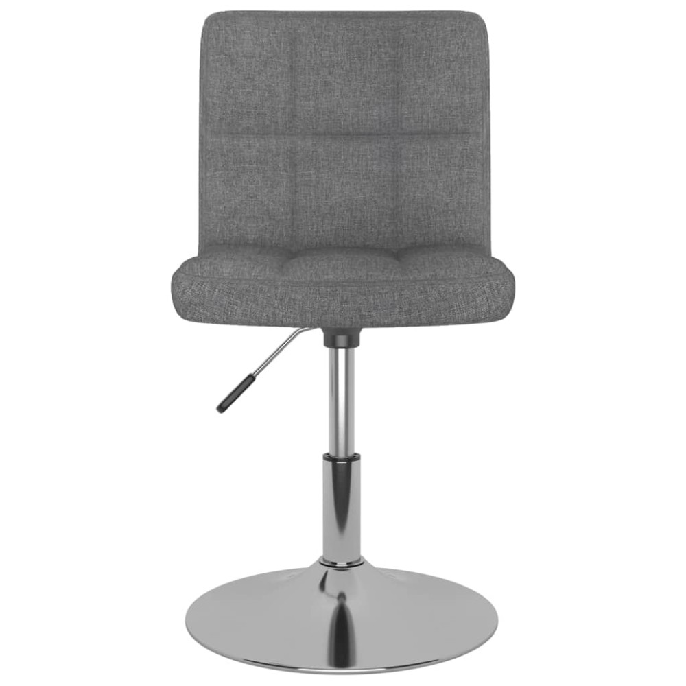 vidaXL Scaun de bucătărie pivotant, gri deschis, material textil