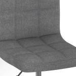 vidaXL Scaun de bucătărie pivotant, gri deschis, material textil