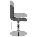 vidaXL Scaun de bucătărie pivotant, gri închis, textil