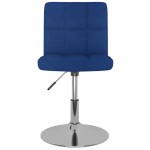 vidaXL Scaun de bucătărie pivotant, albastru, material textil vidaXL Scaun de bucătărie pivotant, albastru, material textil