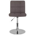 vidaXL Scaun de sufragerie pivotant, gri taupe, material textil