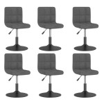 vidaXL Scaune de sufragerie pivotante, 6 buc, gri închis, catifea vidaXL Scaune de sufragerie pivotante, 6 buc, gri închis, catifea