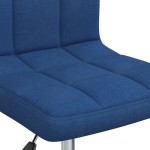 vidaXL Scaun de bucătărie pivotant, albastru, material textil
