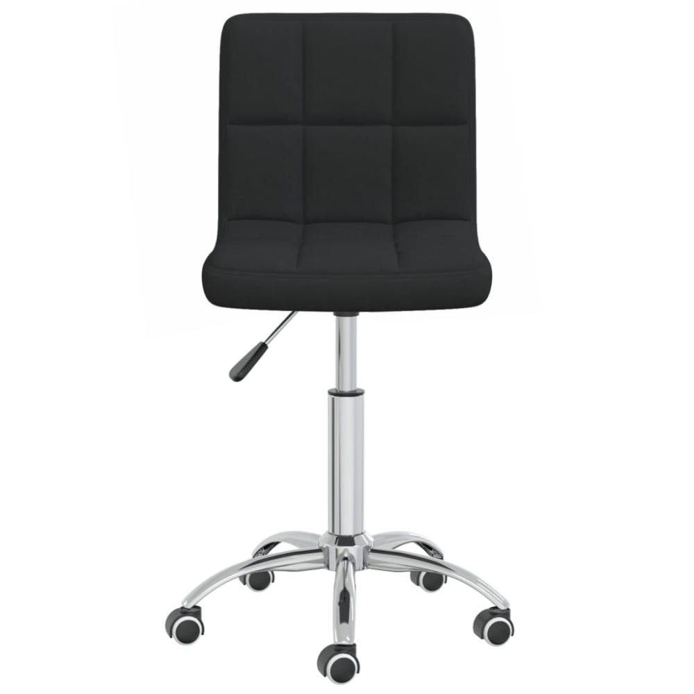 vidaXL Scaun de bucătărie pivotant, negru, material textil