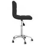 vidaXL Scaun de bucătărie pivotant, negru, material textil