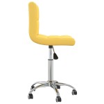 vidaXL Scaun de bucătărie pivotant, galben muștar, material textil vidaXL Scaun de bucătărie pivotant, galben muștar, material textil