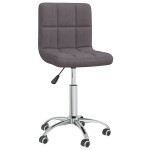 vidaXL Scaun de bucătărie pivotant, gri taupe, material textil