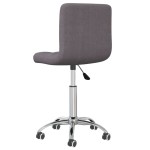 vidaXL Scaun de bucătărie pivotant, gri taupe, material textil
