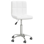 vidaXL Scaun de bucătărie pivotant, alb, piele ecologică vidaXL Scaun de bucătărie pivotant, alb, piele ecologică