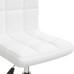 vidaXL Scaun de bucătărie pivotant, alb, piele ecologică vidaXL Scaun de bucătărie pivotant, alb, piele ecologică