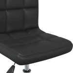 vidaXL Scaun de bucătărie pivotant, negru, piele ecologică vidaXL Scaun de bucătărie pivotant, negru, piele ecologică